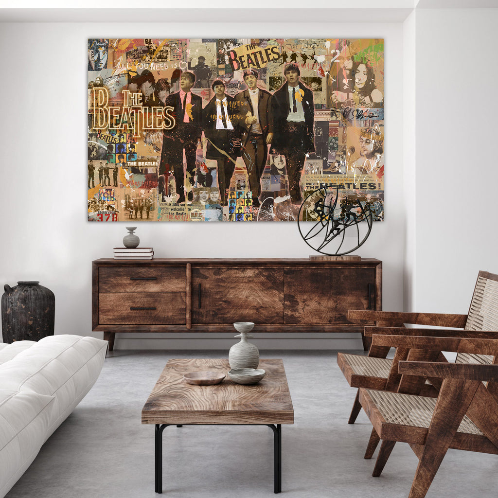 "The Fab Four" – Limited Edition Hand-Embellished Mixed Media Canvas