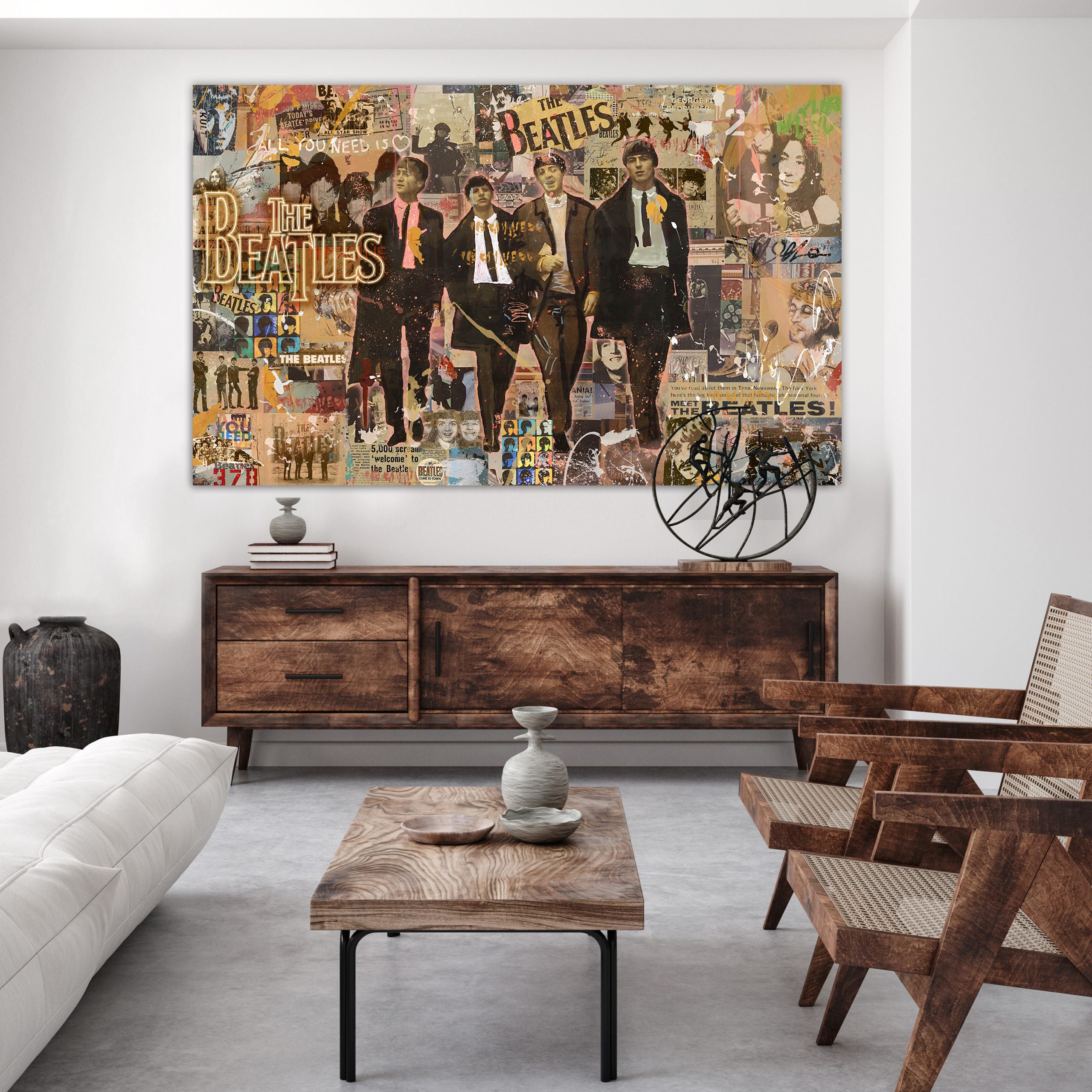 "The Fab Four" – Limited Edition Hand-Embellished Mixed Media Canvas