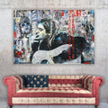 "Come As You Are" – Inspired by Cobain: Hand-Embellished Mixed Media Canvas
