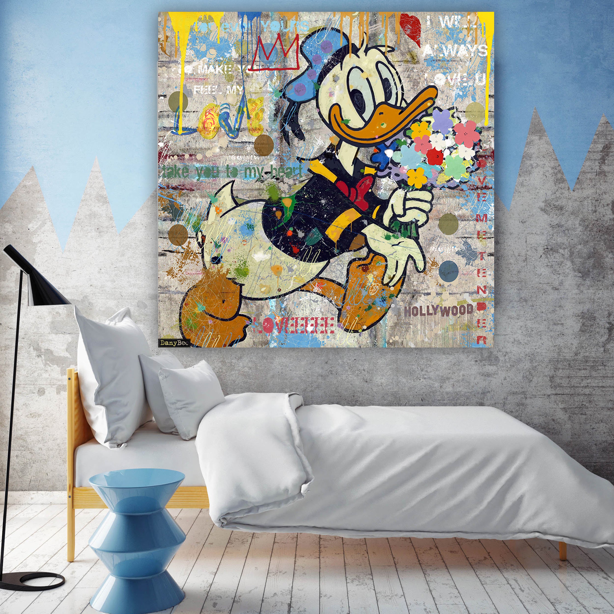 "The Billionaire" – Inspired by Donald: Hand-Embellished Mixed Media Canvas