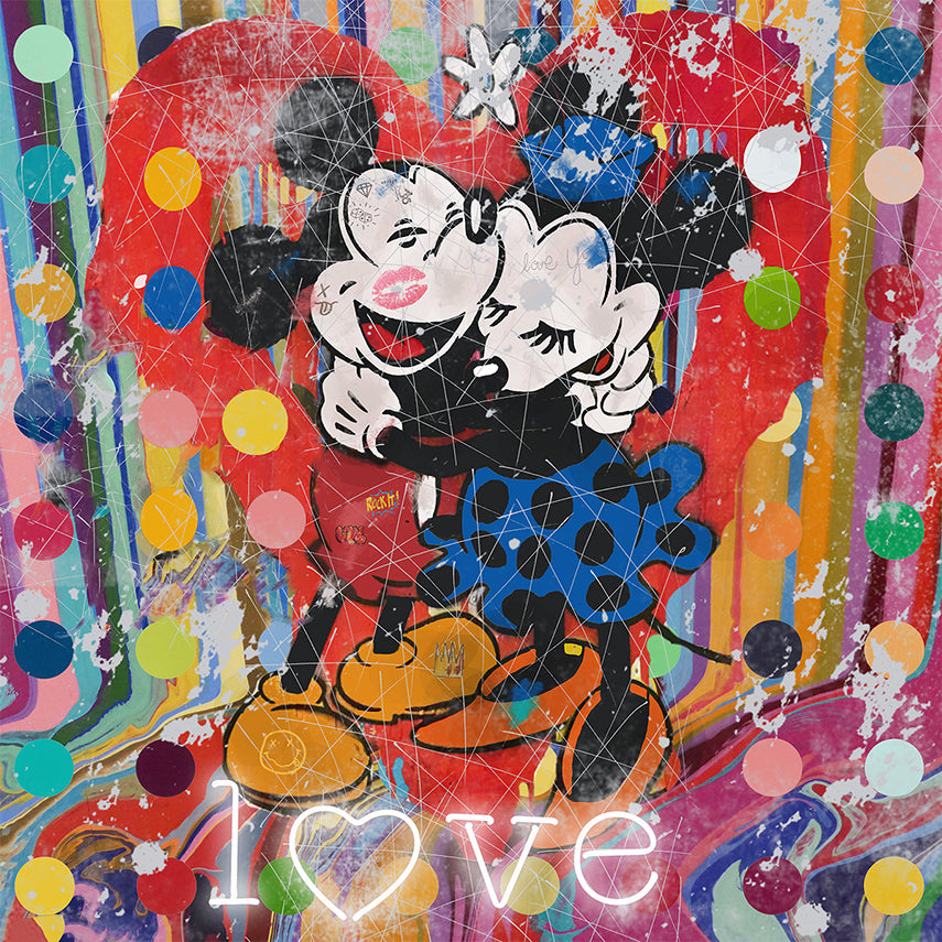 "Forever Love" – Hand-Embellished Mixed Media Canvas