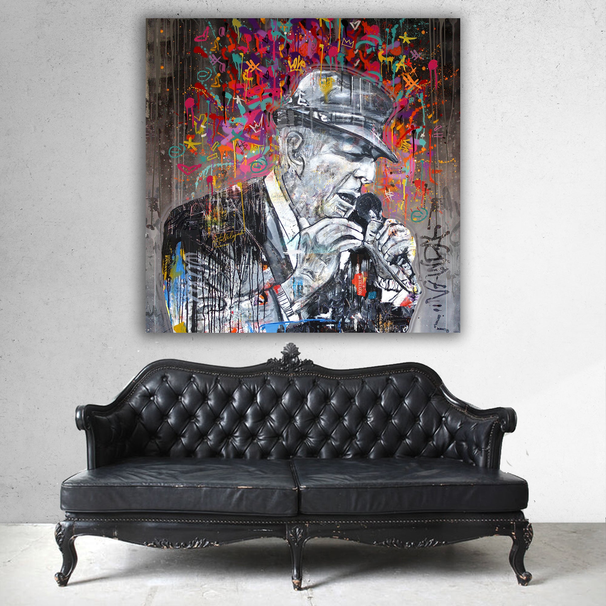 "Hallelujah" – Inspired by Cohen: Hand-Embellished Mixed Media Canvas