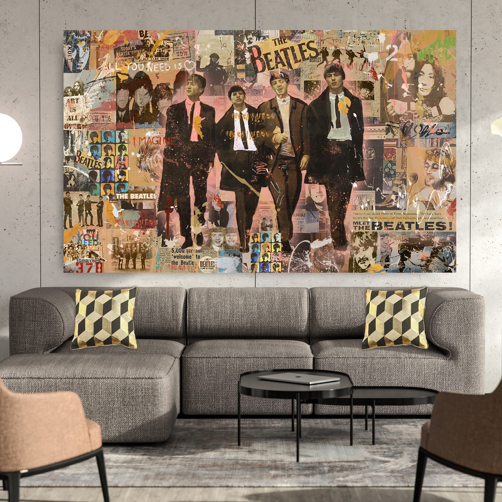 "The Fab Four" – Limited Edition Hand-Embellished Mixed Media Canvas