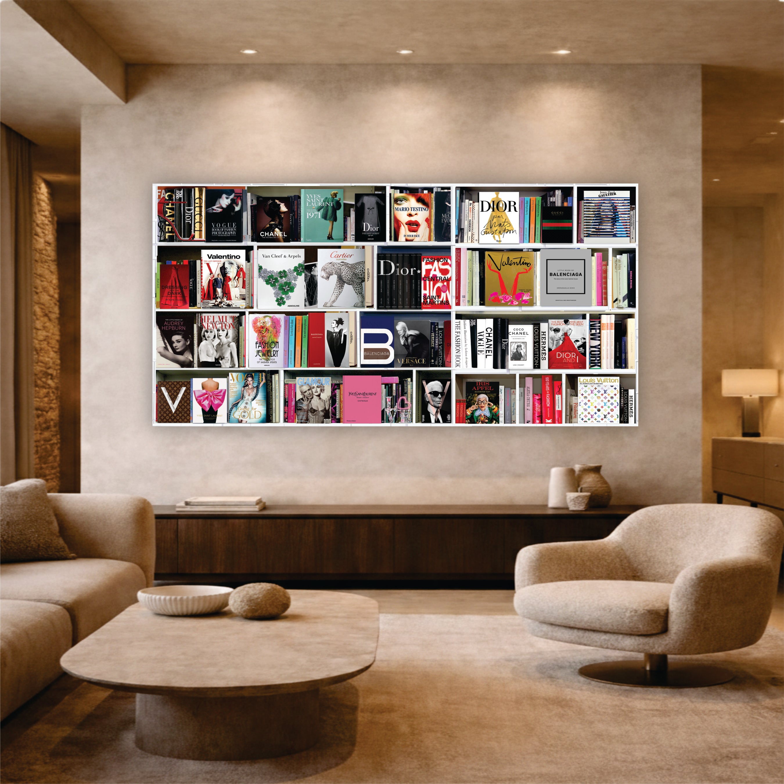 "The Atelier Library" – Designer & Luxury Fashion Acrylic Collage