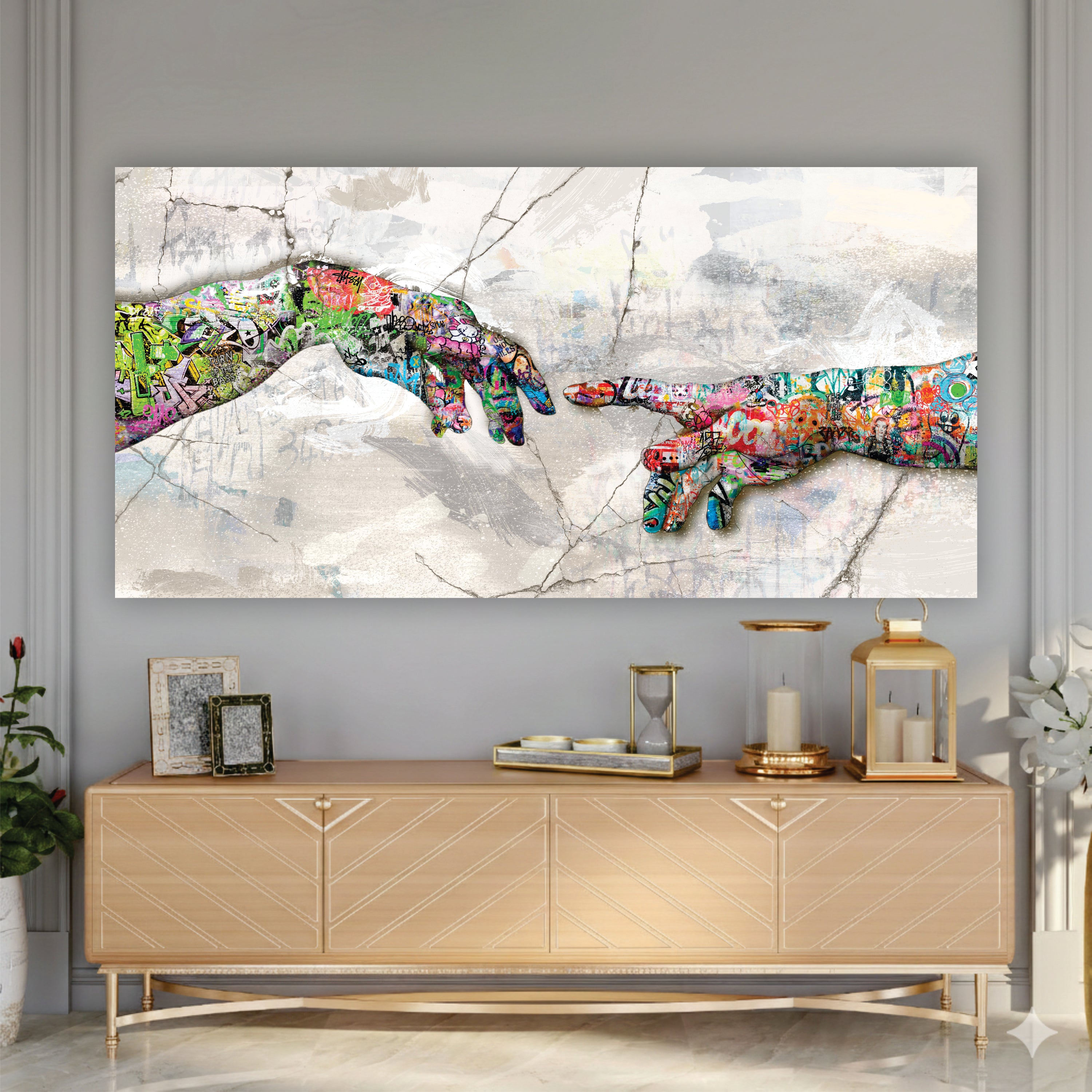 "The Hand of God" – Signature Mixed Media Acrylic