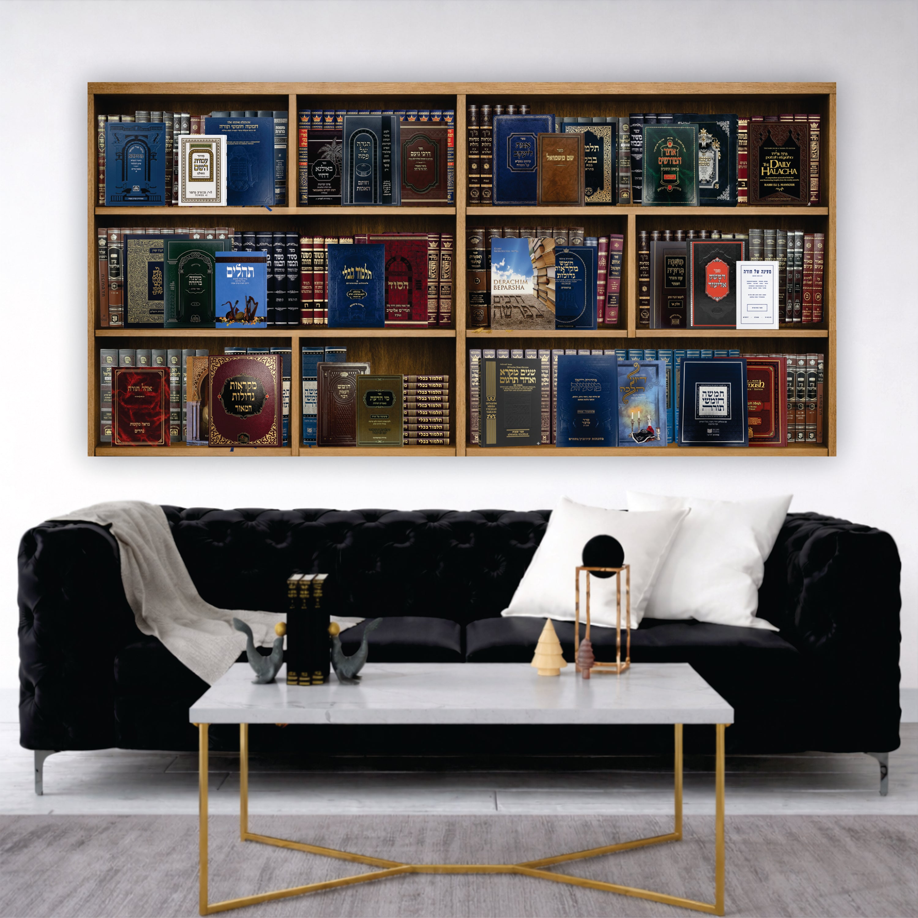 "The Sacred Library" – Judaica & Torah Acrylic Collage