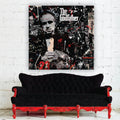 "The Don" – Inspired by The Godfather: Hand-Embellished Mixed Media Canvas
